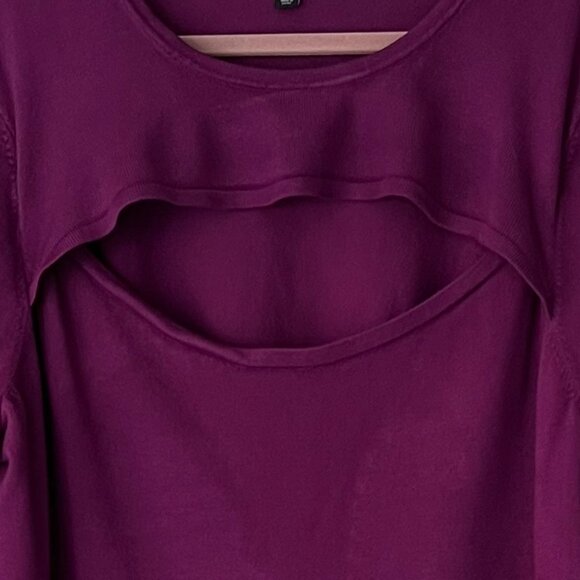 Torrid Plum Peek a Boo / Keyhole Pullover Sweater Size 3 Womens - Picture 3 of 11
